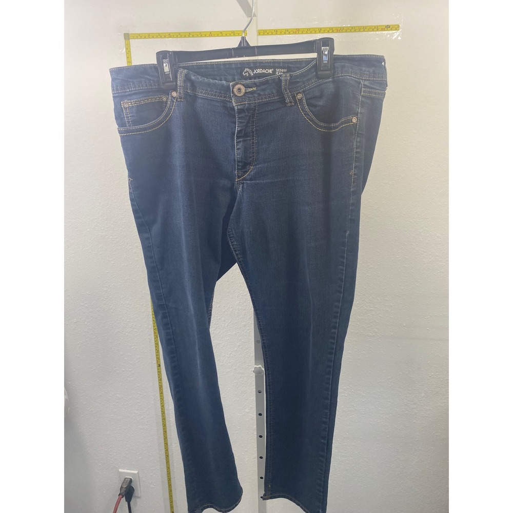 Jordache Womens Skinny Jeans Dark Wash‎ Denim Size 16 Slim Fit Stretch Pants